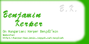 benjamin kerper business card